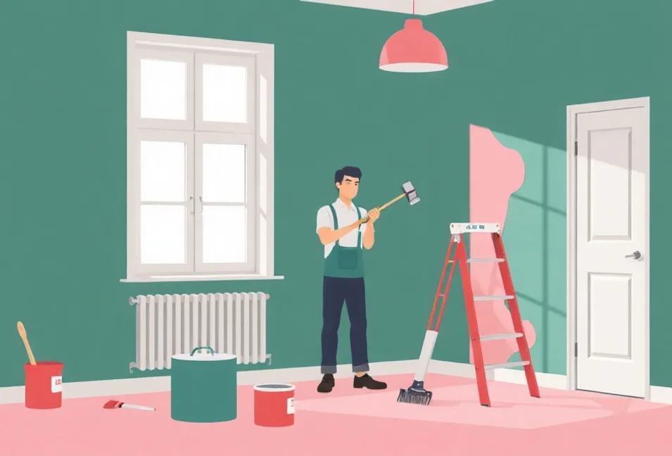 Intérieur rénové après travaux de peinture à Saint-Brice-sous-Forêt